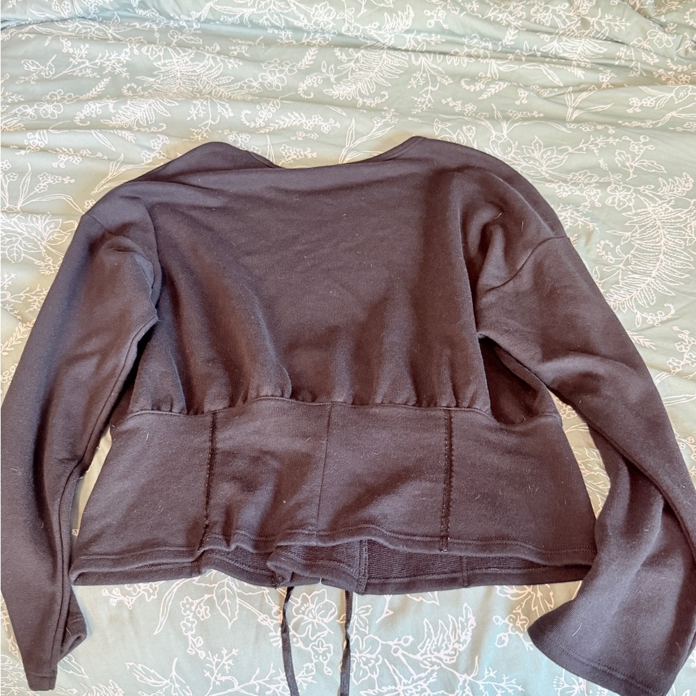Project RUNWAY Black Lace-Up Sweatshirt - Picture 3 of 11
